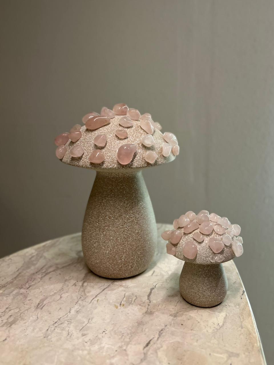 Cogumelo Rosa Quartzo Rosa