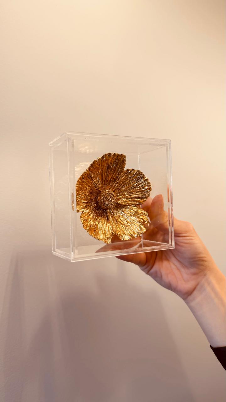 Flor Âmbar - Dourado